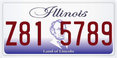 IL license plate Z815789