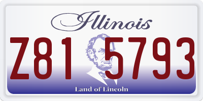 IL license plate Z815793