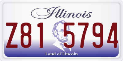 IL license plate Z815794