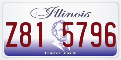 IL license plate Z815796