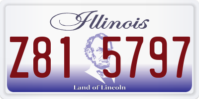 IL license plate Z815797