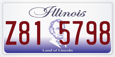 IL license plate Z815798