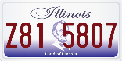 IL license plate Z815807