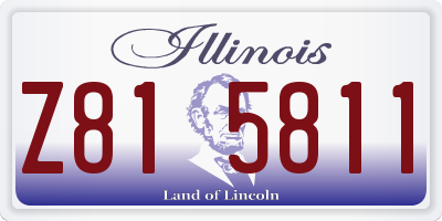 IL license plate Z815811