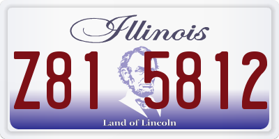 IL license plate Z815812