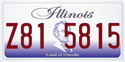 IL license plate Z815815