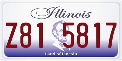 IL license plate Z815817
