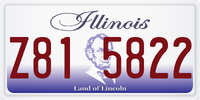 IL license plate Z815822