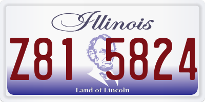 IL license plate Z815824