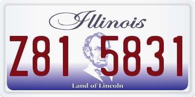 IL license plate Z815831