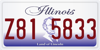 IL license plate Z815833