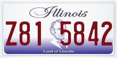 IL license plate Z815842