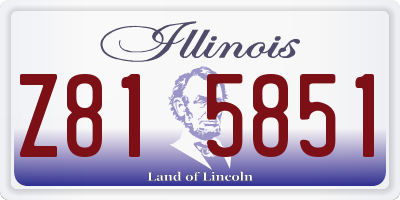 IL license plate Z815851