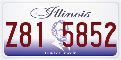 IL license plate Z815852