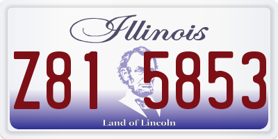 IL license plate Z815853
