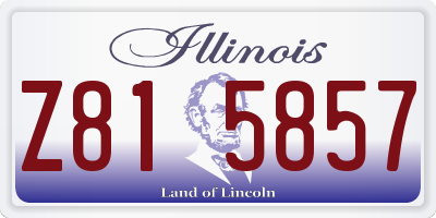 IL license plate Z815857