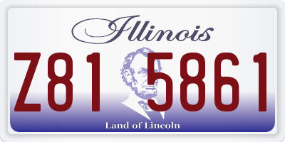 IL license plate Z815861