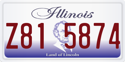 IL license plate Z815874