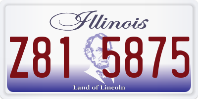 IL license plate Z815875