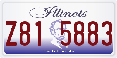 IL license plate Z815883