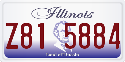 IL license plate Z815884