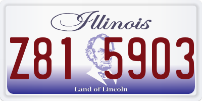 IL license plate Z815903