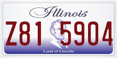 IL license plate Z815904
