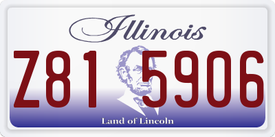 IL license plate Z815906
