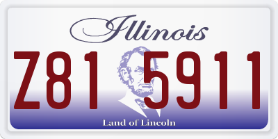 IL license plate Z815911
