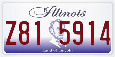 IL license plate Z815914
