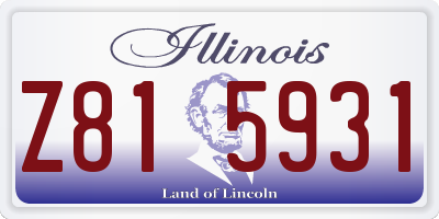 IL license plate Z815931