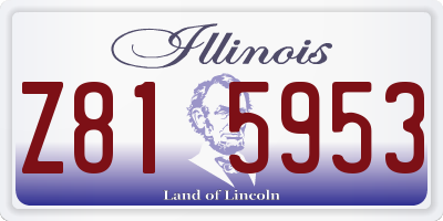 IL license plate Z815953