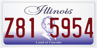 IL license plate Z815954
