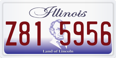 IL license plate Z815956