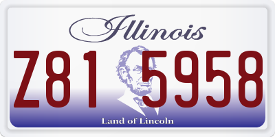IL license plate Z815958