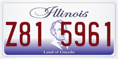 IL license plate Z815961