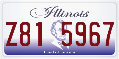 IL license plate Z815967