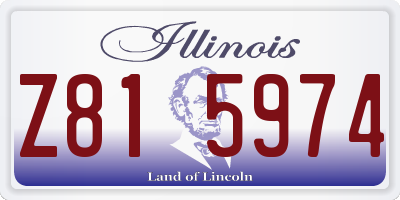 IL license plate Z815974