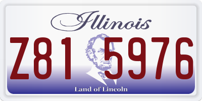 IL license plate Z815976