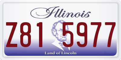 IL license plate Z815977