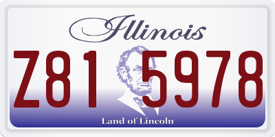 IL license plate Z815978