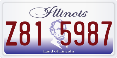 IL license plate Z815987