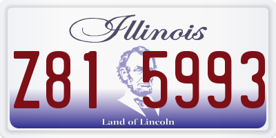 IL license plate Z815993