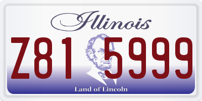 IL license plate Z815999