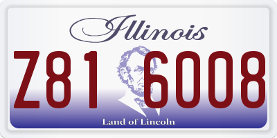 IL license plate Z816008