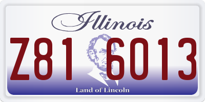IL license plate Z816013