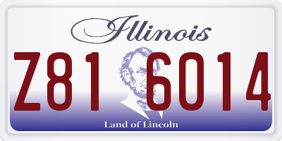 IL license plate Z816014