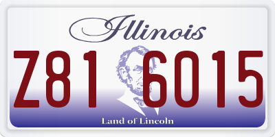 IL license plate Z816015