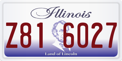 IL license plate Z816027