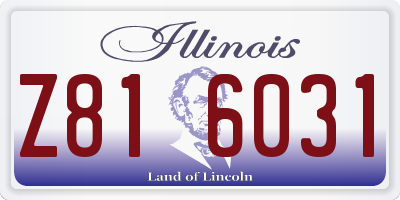 IL license plate Z816031